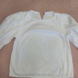 Emerson Fry White Ruffled Blouse